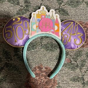 It's A Small World Mickey Main Attraction 50th Ears Headband Disney NWOT 💞✨